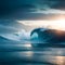 Massive and beautiful ocean waves - ai generated image