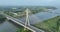 Massive cable-stayed bridge over the River Suir in Ireland. Waterford 4k