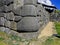 Massive cornerstone of Saqsaywaman fortress, Cusco, Peru,