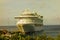 A massive cruise ship calling at kingstown, st. vincent
