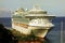 A massive cruise ship docked at kingstown, st, vincent