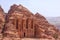 Massive facade of the largest monument in Petra, Monastery