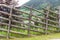 Massive fence in clear landscape