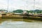 Massive gates opening at the Pedro Miguel locks on the Panama canal.