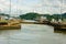 Massive gates opening at the Pedro Miguel locks on the Panama canal