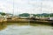 Massive gates opening at the Pedro Miguel locks on the Panama canal