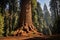Massive Giant sequoia tree. Generate Ai