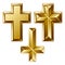 Massive golden christian crosses