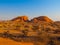 Massive granite rock formations in namibian