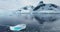 Massive iceberg drifting Antarctic ocean