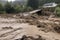 massive mudslide taking out bridge, off access to nearby town