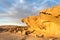 Massive orange granite rock formation, Namibia