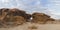 Massive orange granite rock formation, Namibia