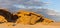 Massive orange granite rock formation, Namibia