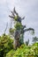 Massive overgrown holy dead tree on the island Bubaque, Bijagos archipelago, Guinea Bissau, West Africa