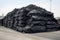 massive pile of coal, ready for shipment