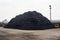 massive pile of coal, ready for shipment