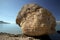 Massive rock with beatiful texture, located on the beach Beritnica on Pag Island