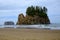 Massive sea stack at Second Beach Olympic National Park