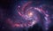 A massive spiral galaxy floating in the vastness of space created with generative AI technology