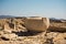 A massive stone vase in ancient Acropolis site in Limassol