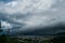 A Massive tropical storm about to hit Tolitoli, Central Sulawesi, Indonesia on Friday 11:17 (GMT+8), 10 August, 2018 seen from
