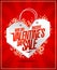 Massive Valentine`s day sale vector advertising poster