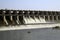 Massive Waghur Dam infrastructure Jalgaon Maharashtra India, 4 Gates of the Dam were open
