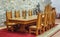 Massive wood table and chairs - Fagaras citadel - Cetatea Fagaras Romania