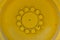 Massive yellow wheel rim detail