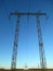 Mast high-voltage power lines