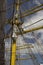 The mast of one of the large ships. Tall Ships Races in Esbjerg harbor