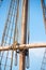 Mast, Rigging and Ropes of wooden sailing boat