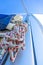 Mast of Sailing Yacht With Ropes and Blue Sky