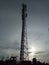 A mast standing tall alone up there