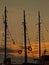 Mast in sunset