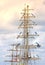 Masted sailing ship