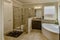 Master Bath with garden Jacuzzi style tub and walk in shower