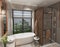 Master bathroom design ideas, 3D render