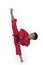Master Belt TaeKwonDo athletes fighting pose boy