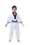 Master Belt TaeKwonDo athletes fighting pose boy