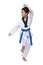 Master Belt TaeKwonDo athletes fighting pose boy