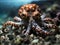 Master of Disguise: An Octopus Blending Seamlessly with the Rocky Seafloor at Dusk