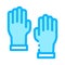 Master Gloves Icon Vector Outline Illustration