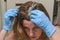 Master hairdresser dyes her hair herself