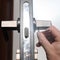 The master installs the door handle with the help of a sprocket key, installation works with the door.