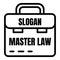 Master law icon, outline style
