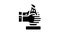 master making pot on turm pottery device glyph icon animation