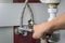 Master plumber repairs water faucets