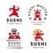 Master Sushi Logo illustration on white background